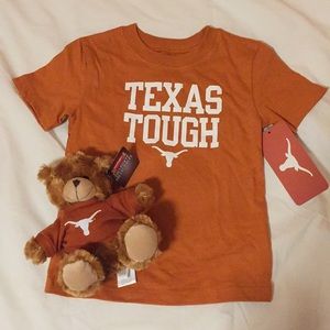 Brand new Longhorns T-shirt & matching bear friend